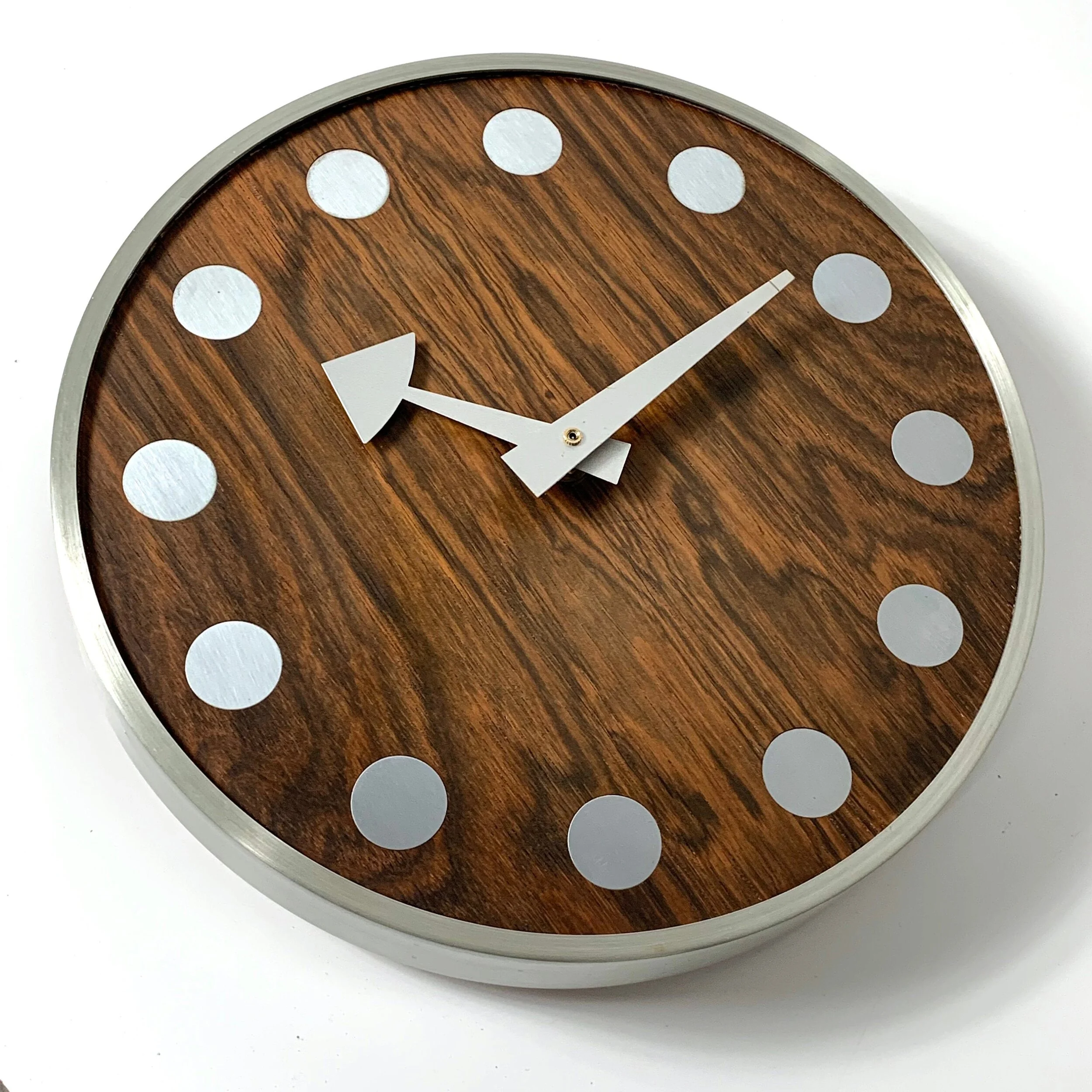 彫刻家 マイケルガーマン氏作 アンティーク彫刻　アメリカンインテリア カウンター Arthur Umanoff for Howard Miller Rosewood Mid Century Modern Clock